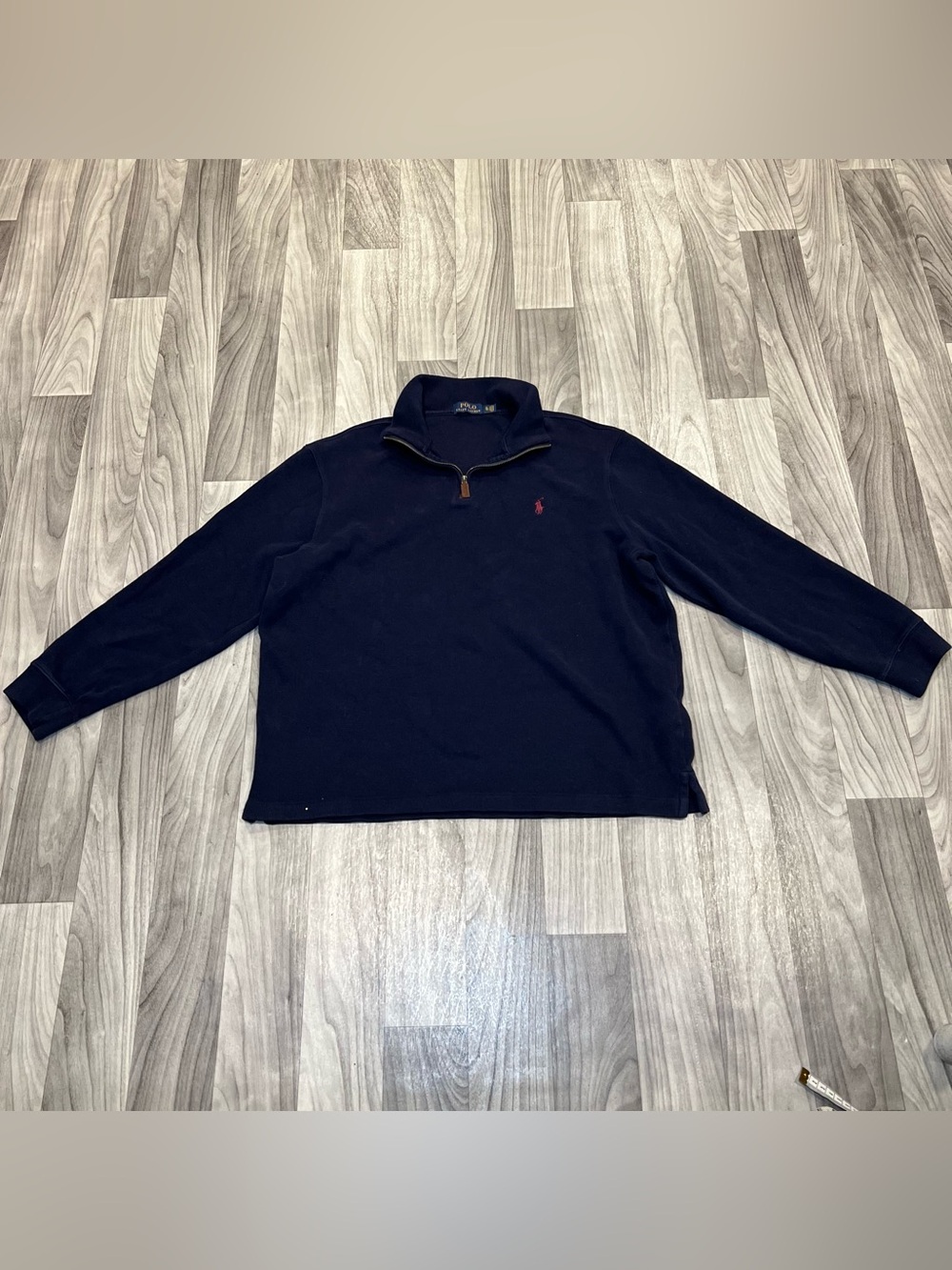 SIZE XL MENS POLO RALPH LAUREN QUARTER ZIP NAVY SWEATER